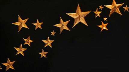Obraz premium Stars on isolated black background. Generative AI