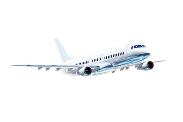 aero plane 3d modelling isolated on PNG Background. Generative Ai. - obrazy, fototapety, plakaty