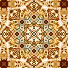 Seamless square pattern. The pattern is abstract. The texture is richly decorated