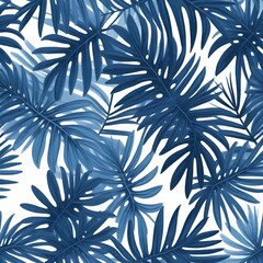 Blue leaves pattern