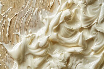 Detailed view of a creamy, soft cream-colored surface in extreme close-up