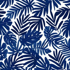 Blue leaves pattern