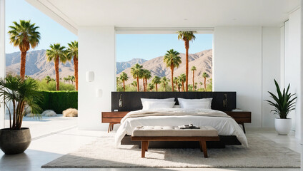 Luxury bedroom in Palm Springs 