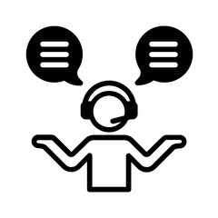 Vector solid black icon for Consultant