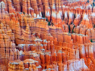 Hoodoo rock formations in the Bryce Canyon National park Utah USA.  