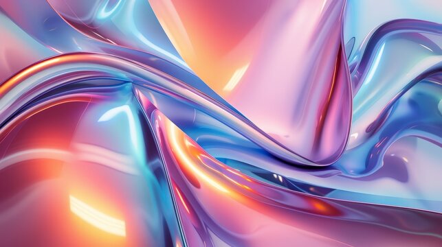 Swirling metallic gradients merge in a vibrant display of abstract art, background, wallpaper