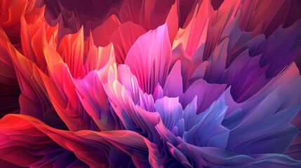 Bright fractal formations resemble colorful petals unfurling, background, wallpaper - obrazy, fototapety, plakaty