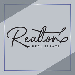 Real Estate Realtor signature Logo For Business Or Company