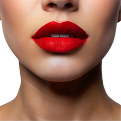 red lips isolated
