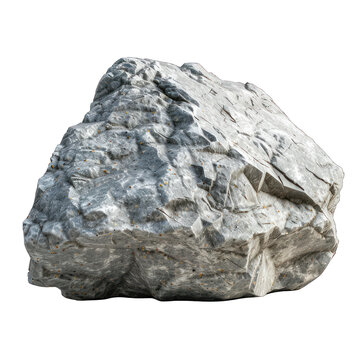 Set of sharp, pointed, and heavy mineral rocks isolated on a transparent background. (PNG, cutout, or clipping path.)