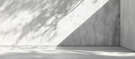 Naklejka premium Shadow on white concrete wall corner