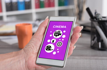 Cinema concept on a smartphone
