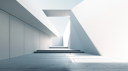 Obraz premium Abstract Geometric Shapes in Modern Architecture