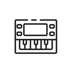 Audio Keyboard Media Line Icon