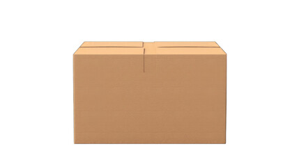 Create A High quality 1 brown Cardboard box on white background