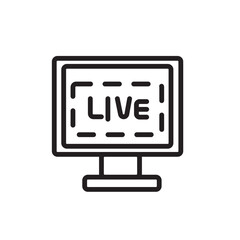 Audio Media Tv Line Icon