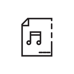 Audio Document File Line Icon