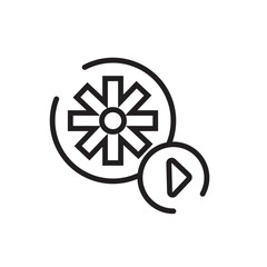 Obraz premium Gear Industry Setting Line Icon