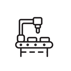 Industry Machine Robot Line Icon