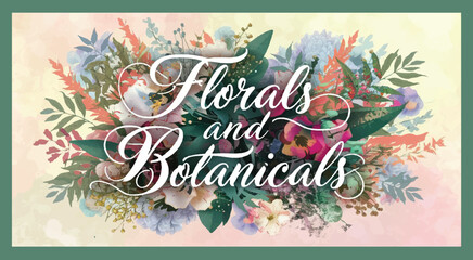 floral and botanicals vector background design.