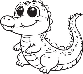 crocodile isolated vector 