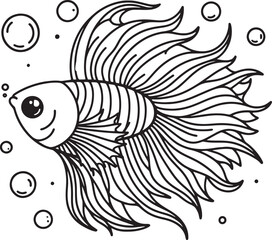 fish isolated vector