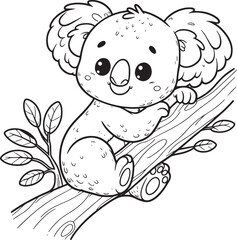 hand drawn vector illustration of an koala