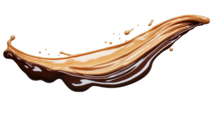 create a High Quality melted chocolate drip in white background