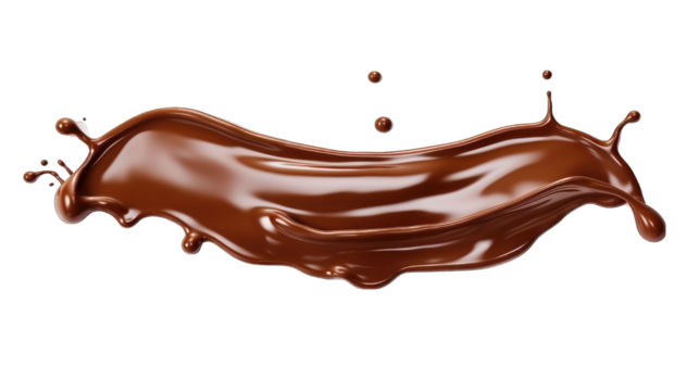 create a High Quality melted chocolate drip in white background