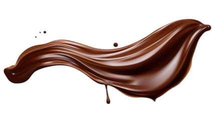 create a High Quality melted chocolate drip in white background
