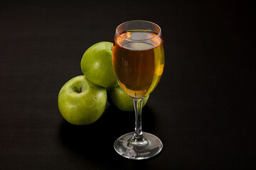 Fresh sweet natural apple juice