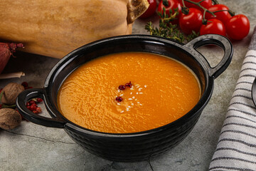 Vegetarian Pumpkin soup with spices