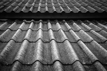 Old and dirty grey roof