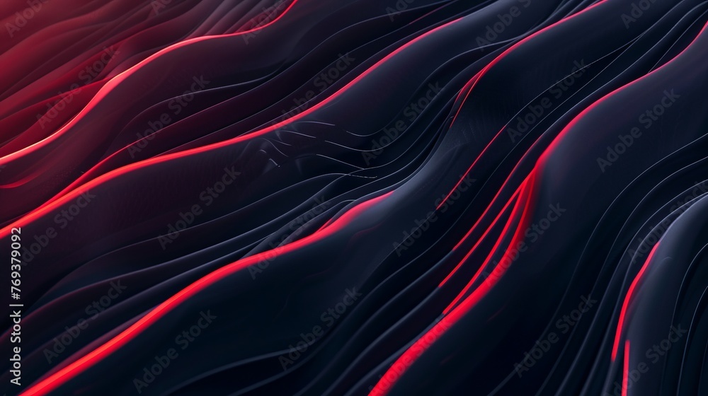 Poster dynamic black and red abstract background: modern dark geometric design with diagonal lines and 3d e