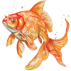 Goldfish Clipart  isolated on white background