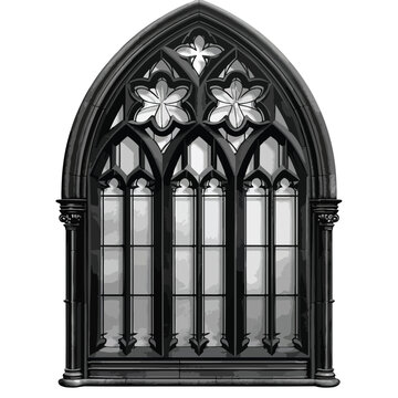 Gothic Window Clipart  isolated on white background