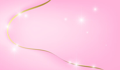 Pink abstract background, golden color, elegant style design.