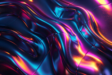 a colorful liquid with a rainbow gradient. The colors flow and blend into each other seamlessly, creating a smooth, wave-like pattern. The liquid appears to be transparent and shiny,