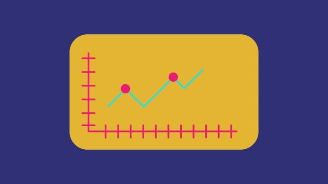 Animated video virtual charts, diagrams, schemes, graphs concept for business presentation. Full length animation illustration. High quality 4k footage.