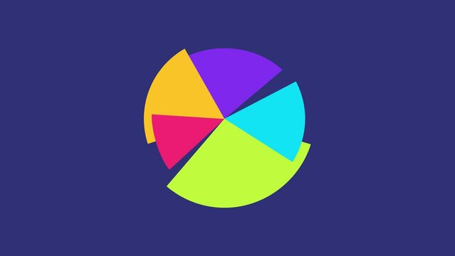 Animated video virtual charts, diagrams, schemes, graphs concept for business presentation. Full length animation illustration. High quality 4k footage.