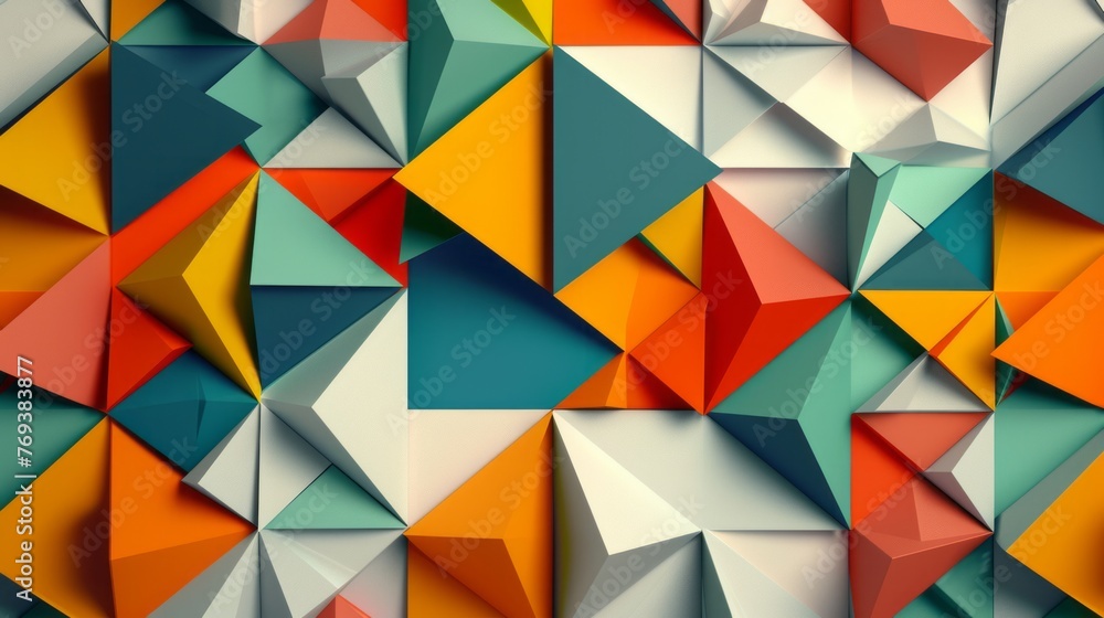 Poster vibrant neo futuristic abstract background with 3d grids and shapes: retro cyber design inspired by 