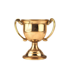 Fototapeta na wymiar gold trophy cup isolated on transparent background Generative Ai