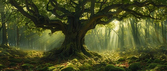 Enchanted forests where each tree is a guardian of ancient