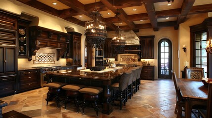 kitchen in newly constructed luxury home