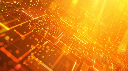 Vibrant abstract orange technology background with futuristic design elements for digital projects, web graphics, and innovation concepts