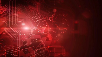 Vibrant abstract red technology modern background design with futuristic elements - dynamic digital art for contemporary projects and innovation concepts