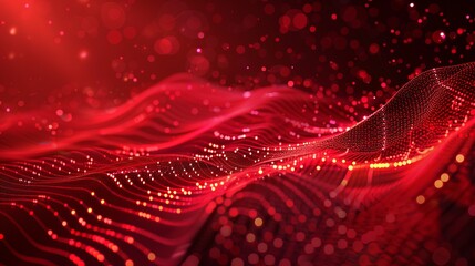 Vibrant abstract red technology modern background design with futuristic elements - dynamic digital art for contemporary projects and innovation concepts