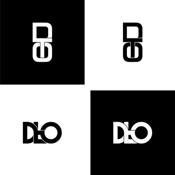 dto initial letter monogram logo design set