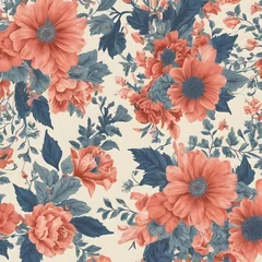 Fototapeten  Vintage seamless floral patterns. Ditsy style background of small flowers. Small blooming flowers © AefAnd