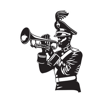 Marching band trumpet Stock Vector Images